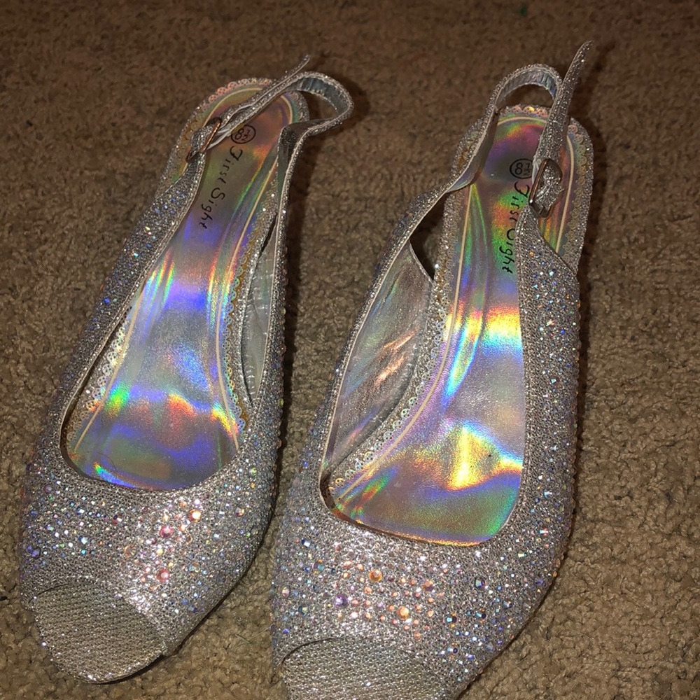 First Sight 8 1/2 sliver sparkle heel